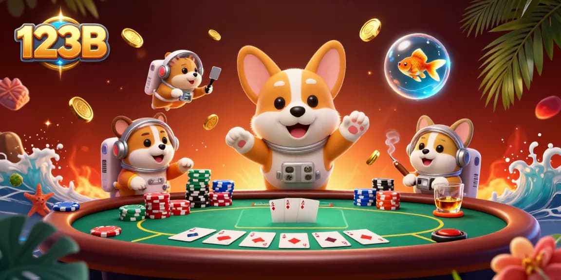 Experience thrilling moments at 123B casino with 3D characters in a vibrant gaming atmosphere.