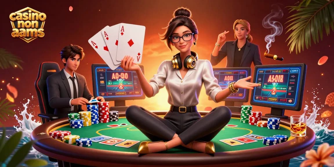 Incontra i casinò non AAMS con allestimenti eleganti e vivaci elementi di poker in azione.