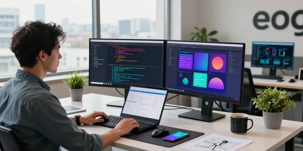 快连 software development workspace showcasing coding interfaces and productivity tools.