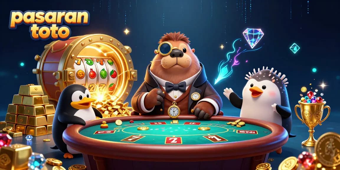 Experience the excitement of pasaran toto with this vibrant underwater casino scene featuring lively characters!