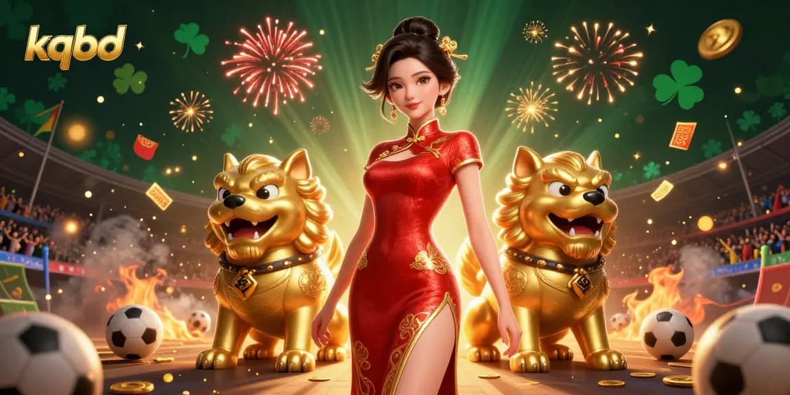 Bet on kqbd with dynamic sports betting action featuring an Asian woman in a cheongsam.