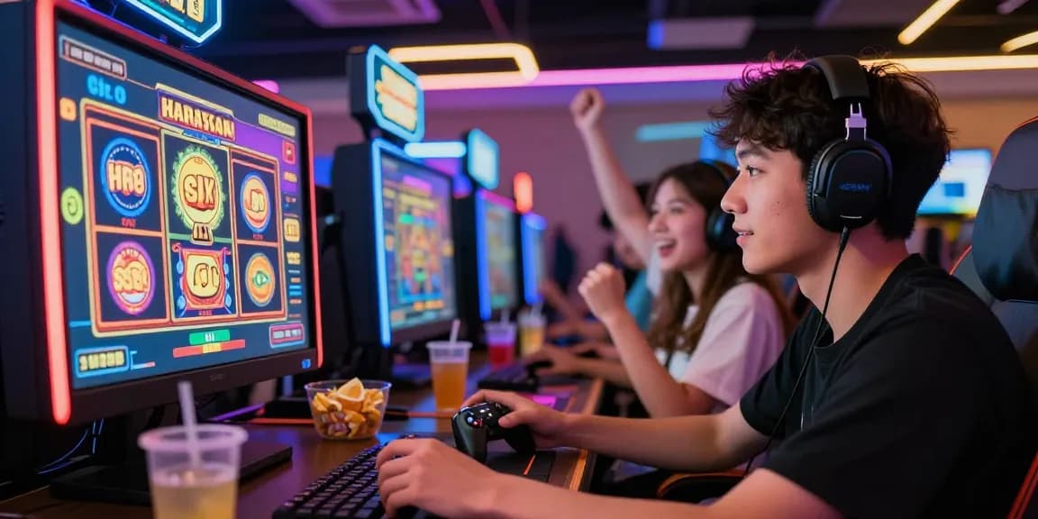 Pengalaman bermain slot gacor di kasino digital dengan suasana ceria.