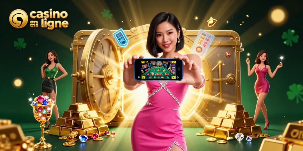Jouez à des jeux captivants au casino en ligne avec une scène vibrante et dynamique d'un joueur confiant.
