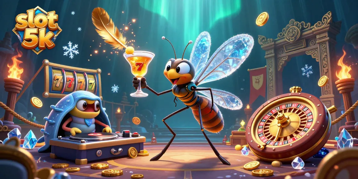 Engage with slot 5k games at a vibrant casino featuring dynamic characters and casino elements.