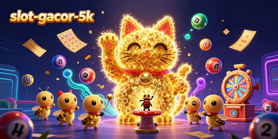 Engage in pure fun with slot-gacor-5k, as golden fireflies and vibrant gaming elements animate the casino scene.