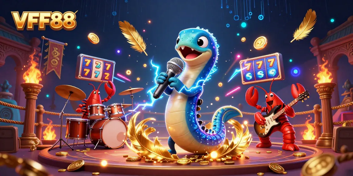 VFF88 electrifies with a vibrant underwater casino scene featuring a DJ eel, lobster drummer, and seahorse guitarist.