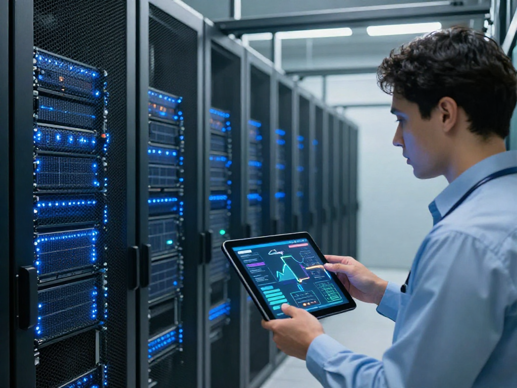 Data center showcasing solar power benefits and comed price to compare, emphasizing cutting-edge technology in renewable energy.