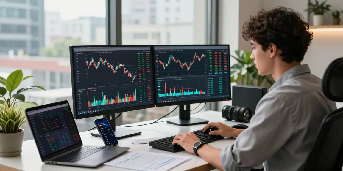 In-depth okx reviews in a crypto trading workspace with market charts, city view, and modern tech.
