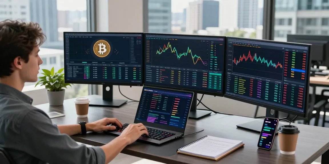 Funexchange user's crypto trading workspace with live market data, emphasizing security and innovative technology in digital finance.
