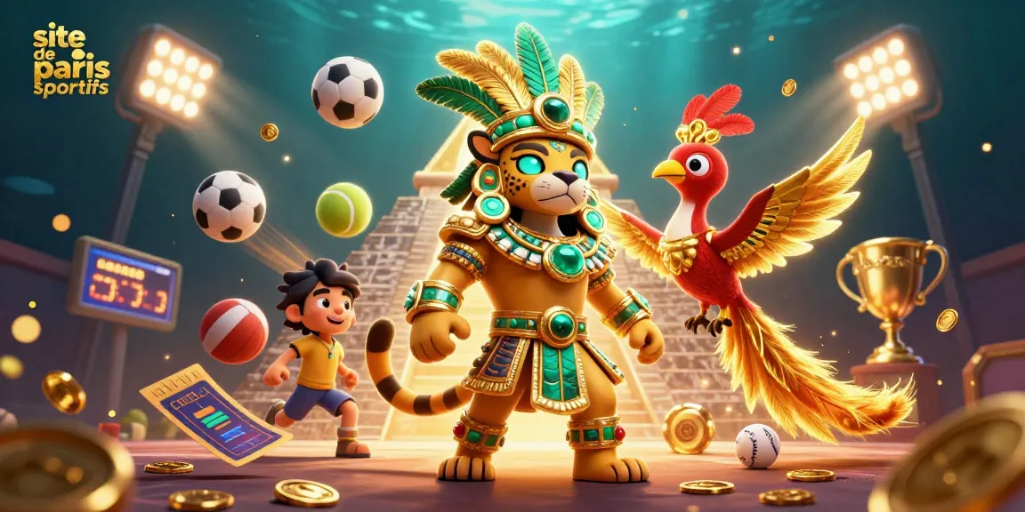 Ce site de paris sportifs vous permet de parier avec des éléments animés d'une scène de sport dynamique.