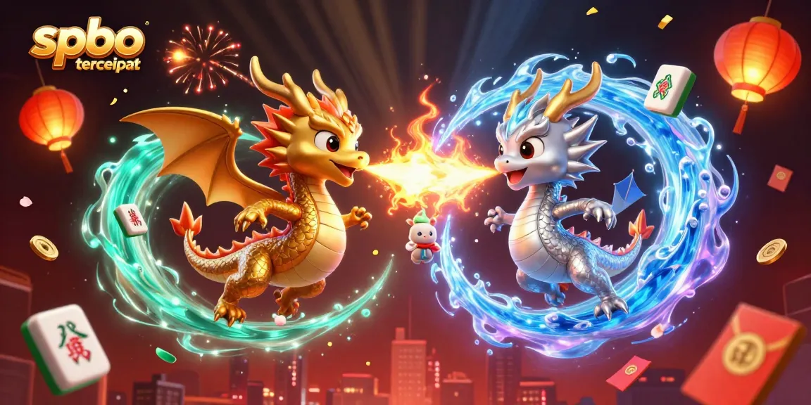 Bet on spbo tercepat with our vibrant 3D illustration of dynamic casino elements and enchanting dragons