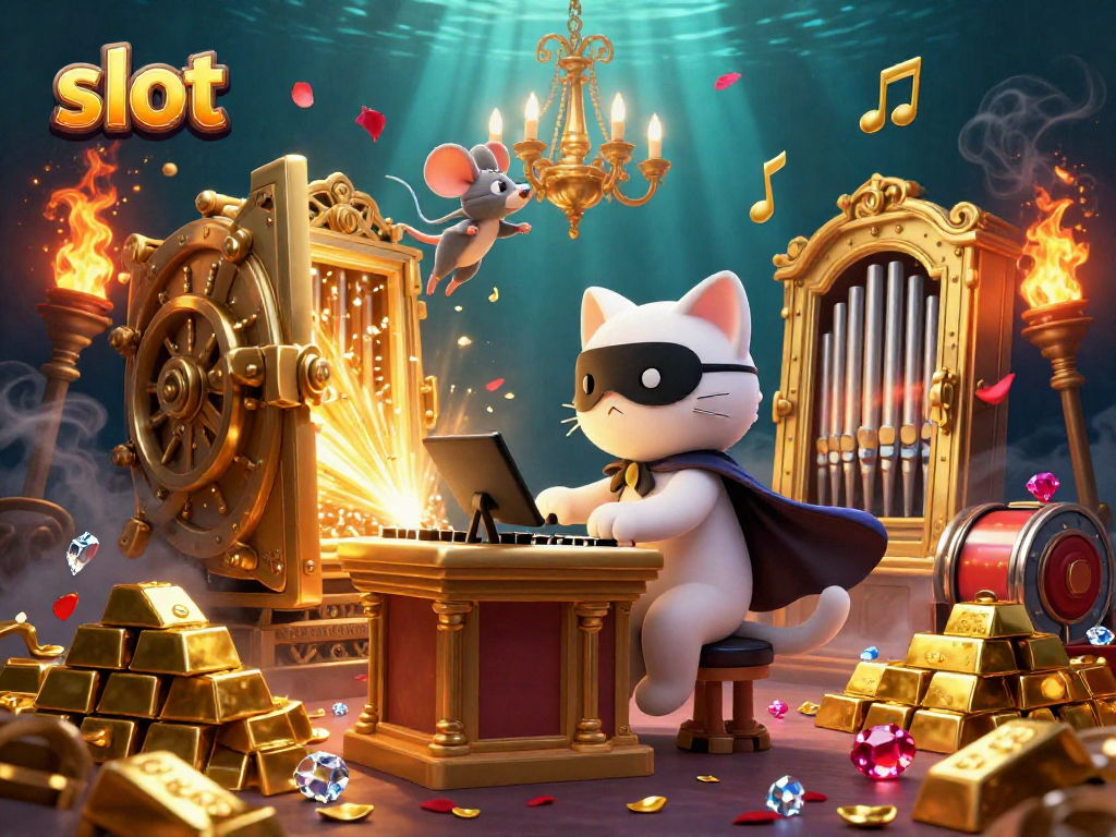 Spin and win with slots in an enchanting casino scene featuring vibrant characters and dazzling treasures.