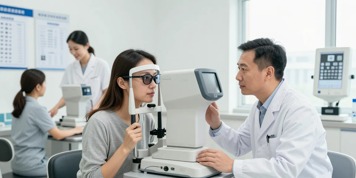 Dr. Tong Man Kit providing personalized eye care services for patients at a modern clinic.