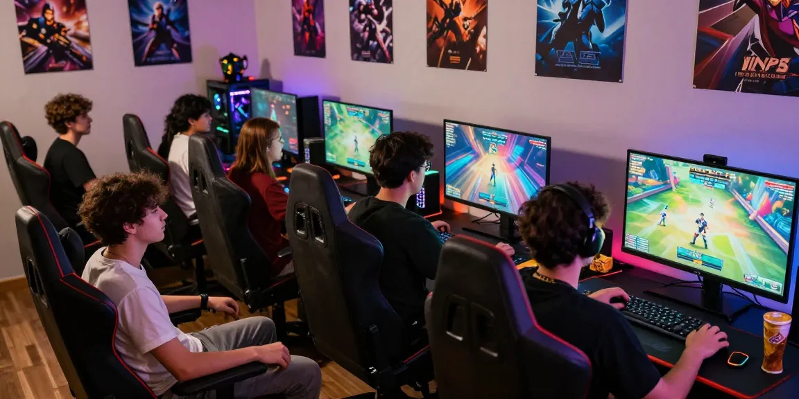 Players enjoying an immersive session on 7meter, showcasing vivid graphics and teamwork.