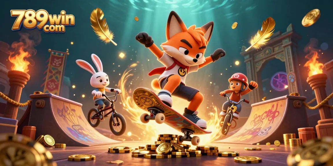 Experience thrilling gaming action at 789win com with vibrant 3D casino illustration.