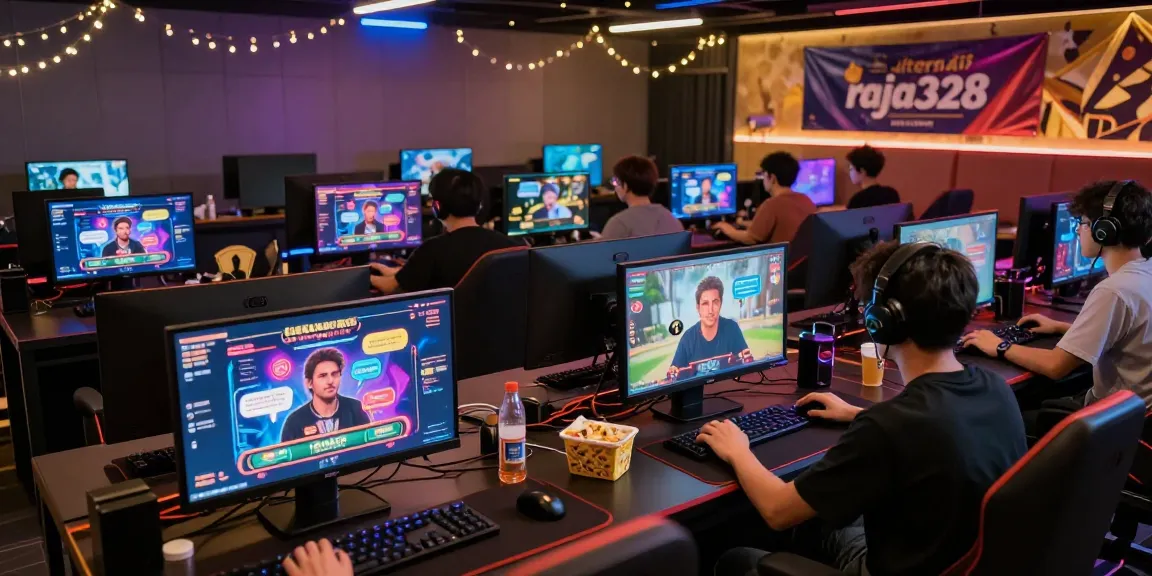 Exciting gaming environment showcasing players using link alternatif raja328 for various casino games.