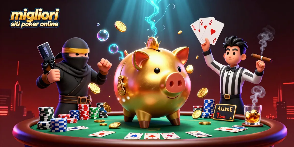 Gioca nei migliori siti poker online con il nostro avvincente torneo tra un sumo di monete d'oro e un ninja wallet.