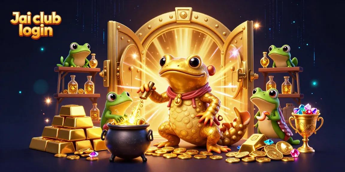 Experience seamless Jai club login and gameplay in this vibrant casino-themed digital illustration.