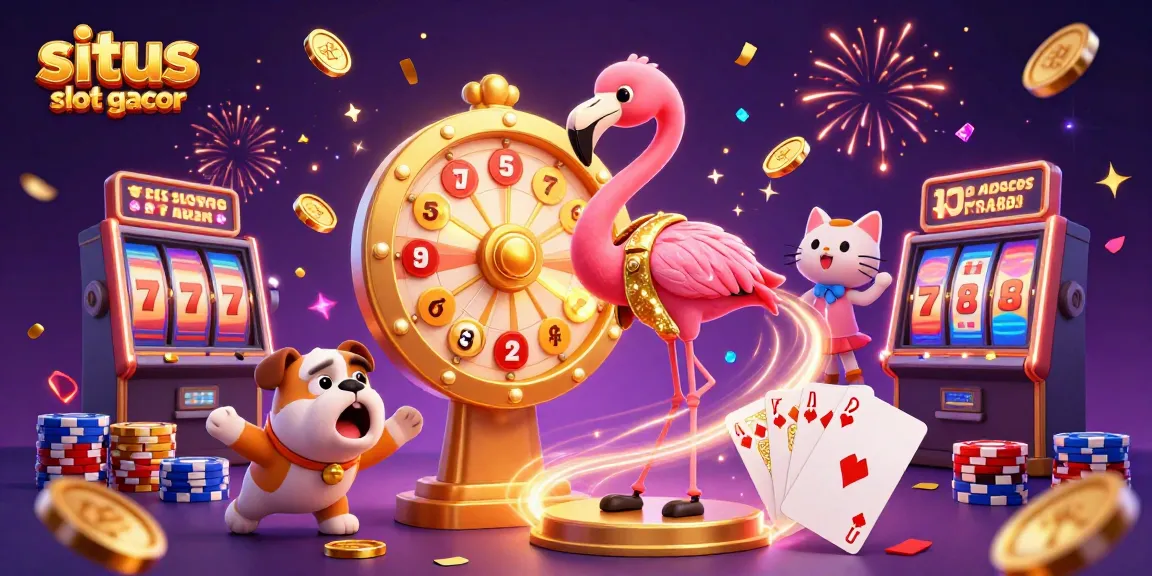 Join the fun at situs slot gacor with a vibrant game show scene showcasing exciting prizes and colorful elements.