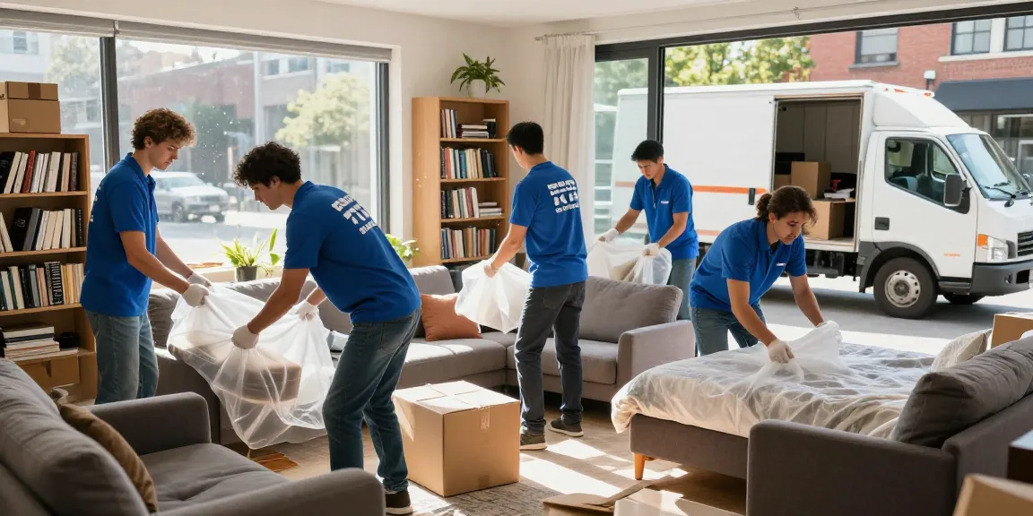 Efficient Wohnungsentrümpelung Berlin team clearing cluttered apartment, removing furniture for recycling.