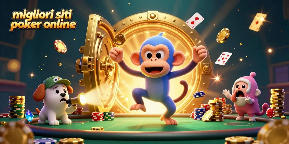 Migliori siti poker online: immagine vivace di un simpatico monello fantasma mentre gioca a poker con un cane cacciatore.