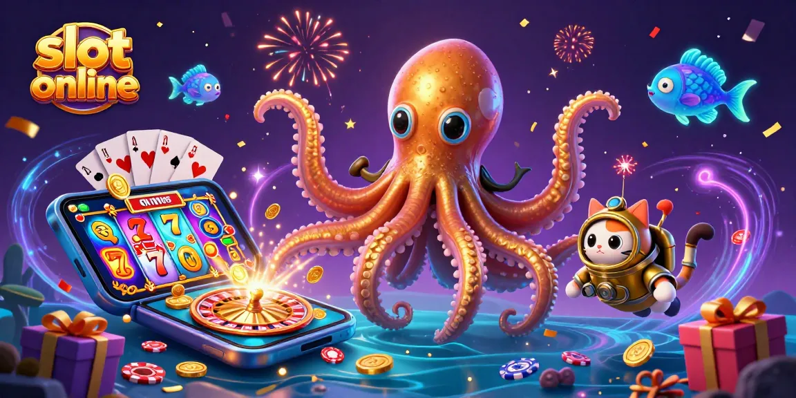 Win big with slot online games in this colorful 3D cartoon illustration featuring captivating characters and casino elements.