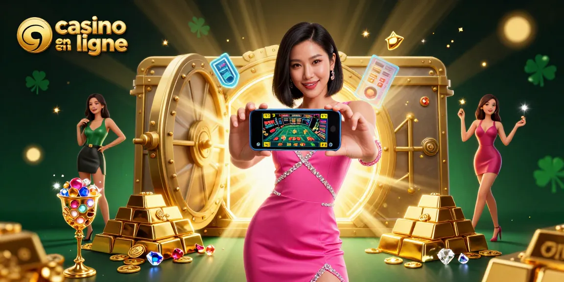 Jouez à des jeux captivants au casino en ligne avec une scène vibrante et dynamique d'un joueur confiant.