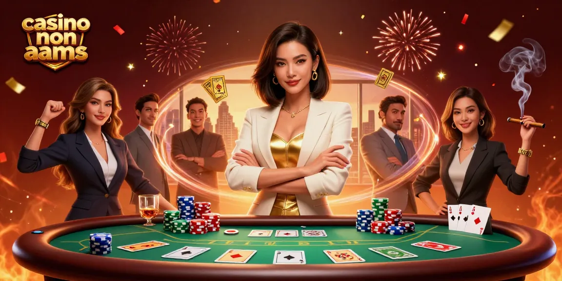 Interagisci con l'emozione dei casino non AAMS attraverso una scena di poker dinamica che mostra una potente donna d'affari asiatica.