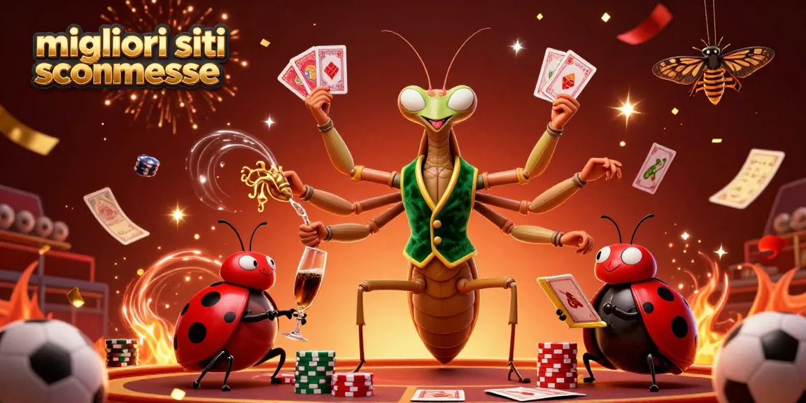 I migliori siti scommesse animano il gioco con un granchio gigante e simpatico che distribuisce carte e champagne in un evento festoso.
