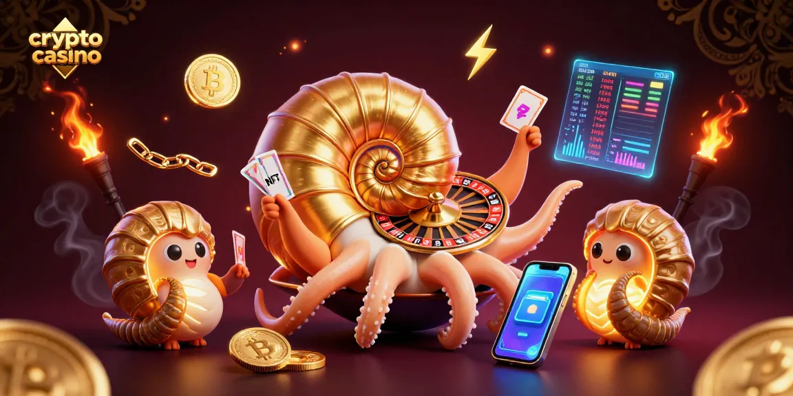 Gagnez dans un crypto casino avec des jeux passionnants et des pièces en Bitcoin et Ethereum illuminées.