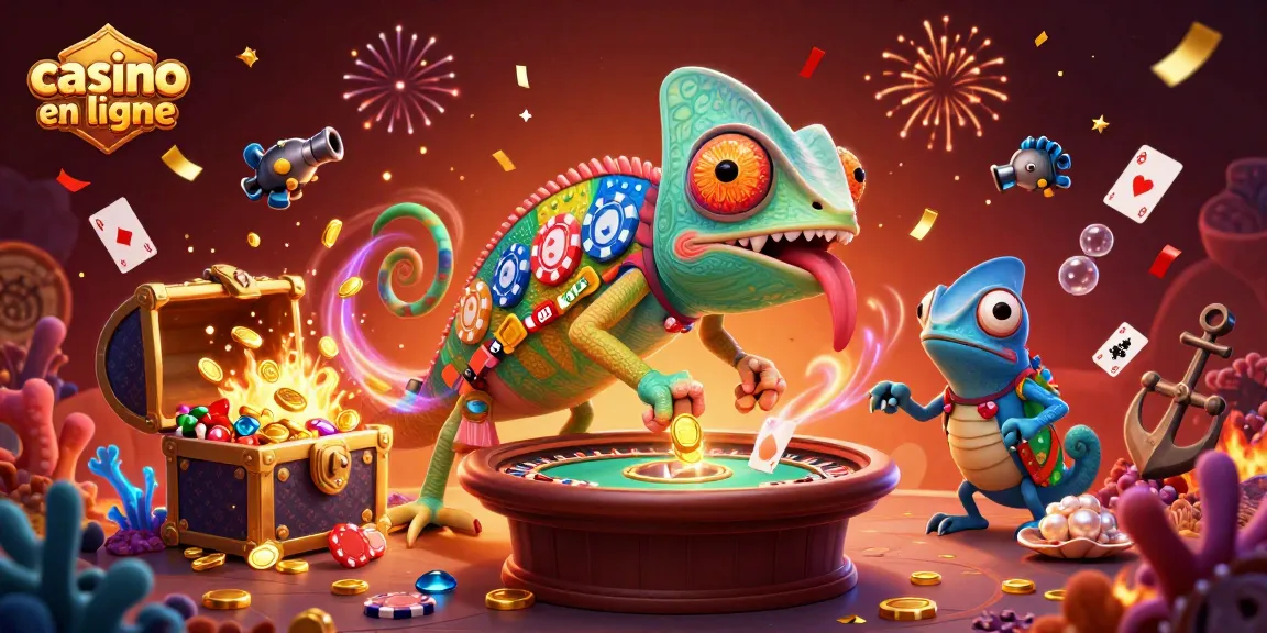 Plongez dans l'univers fascinant du casino en ligne avec une illustration 3D colorée et immersive.