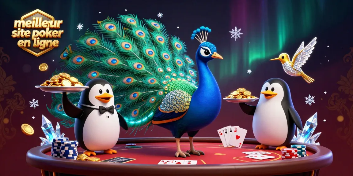 Jouez sur le meilleur site de poker en ligne avec des personnages animés autour d’une table dynamique.