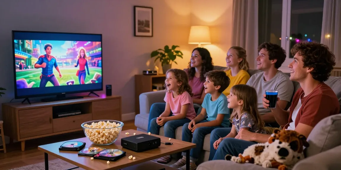 Enjoying tried one of the best platform bolly4u renowned entertainment with family in a cozy living room.
