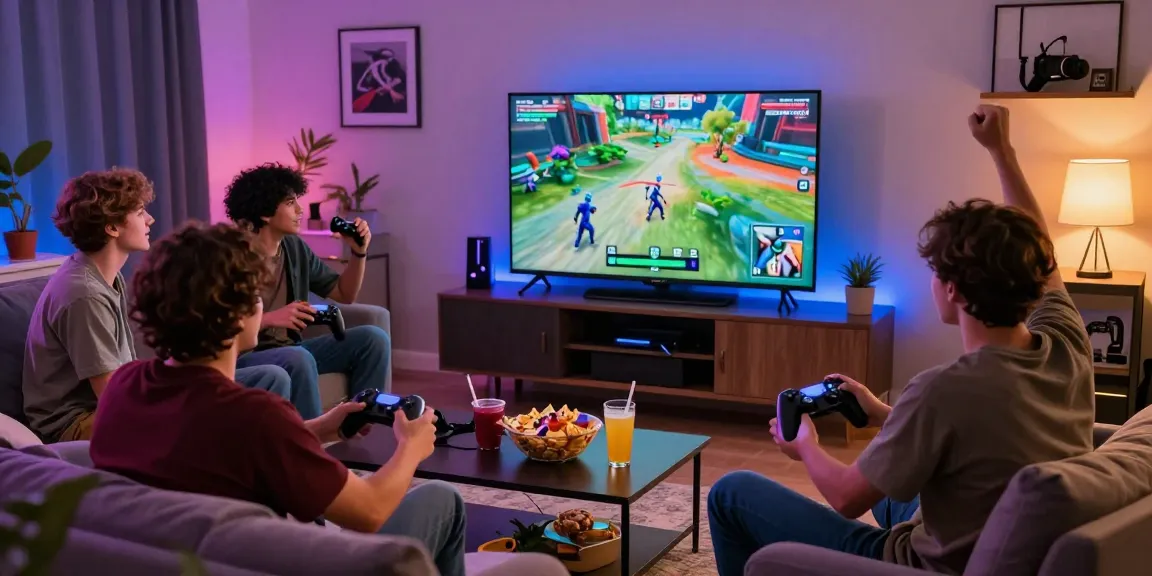 Aktivitas bermain game dalam ruangan yang nyaman menunjukkan link situs tantegacor88 resmi dan momen kebersamaan.