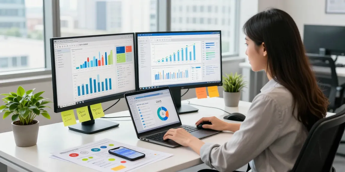 Digital marketing analysis at companynamesucks.com with engaging data visualizations and modern workspace.